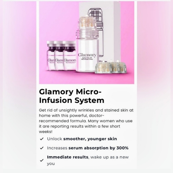 NIB Set of 3 - Glamory Micro-needling Micro Infusion Microlift System Skincare - Picture 2 of 16